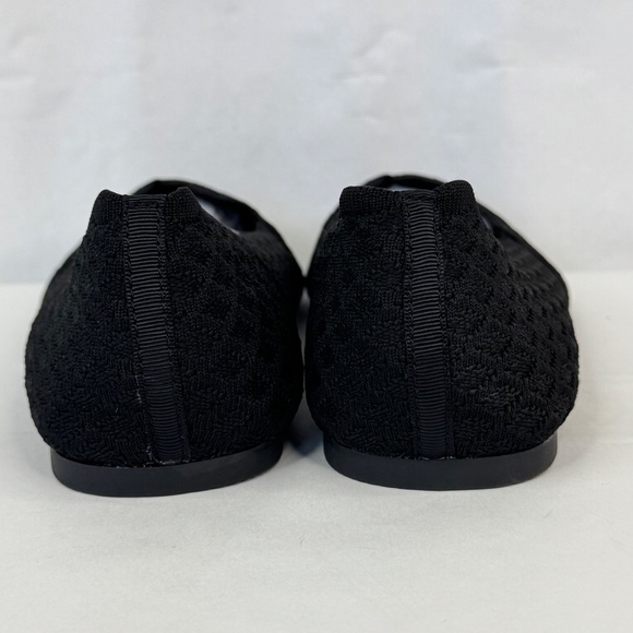 Torrid Womens Black Scallop Edge Stretch Knit Pointed Toe Flat Shoes Sz. 8 WW - Picture 7 of 11